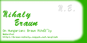 mihaly braun business card